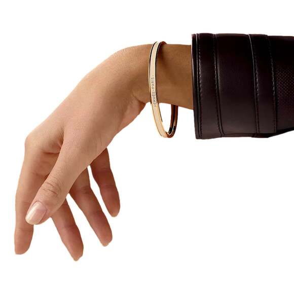 Hermès White and Gold Uni - Picture 2 of 5